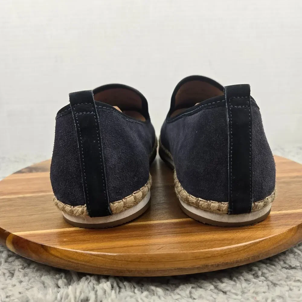 Peter Millar Mens 9M Crown Crafted Coastal Slip On Navy Suede Espadrille Loafer